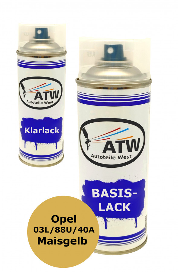 Autolack für Opel 03L/88U/40A Maisgelb +400ml Klarlack Set